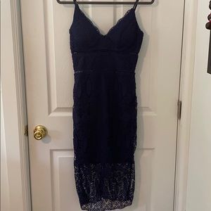 Lace Navy Dress
